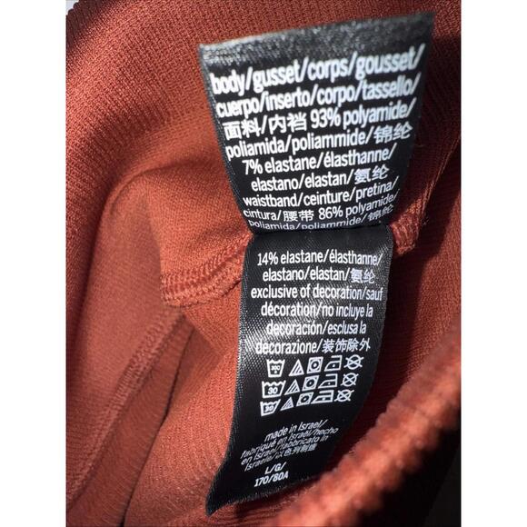 EUC Victoria Sport Victoria's Secret Ribbed Leggings Rust Orange  L Large Fall - Picture 4 of 6